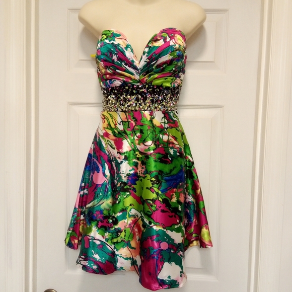 🆕 Colorful👗by Evenings by Allure 👗size 4💠- Picture 2 of 15